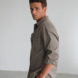 Square Shirt Green & Brown