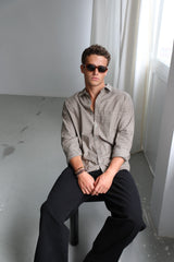 Square Shirt Green & Brown