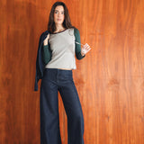 Triple Tone Long T-Shirt Grey