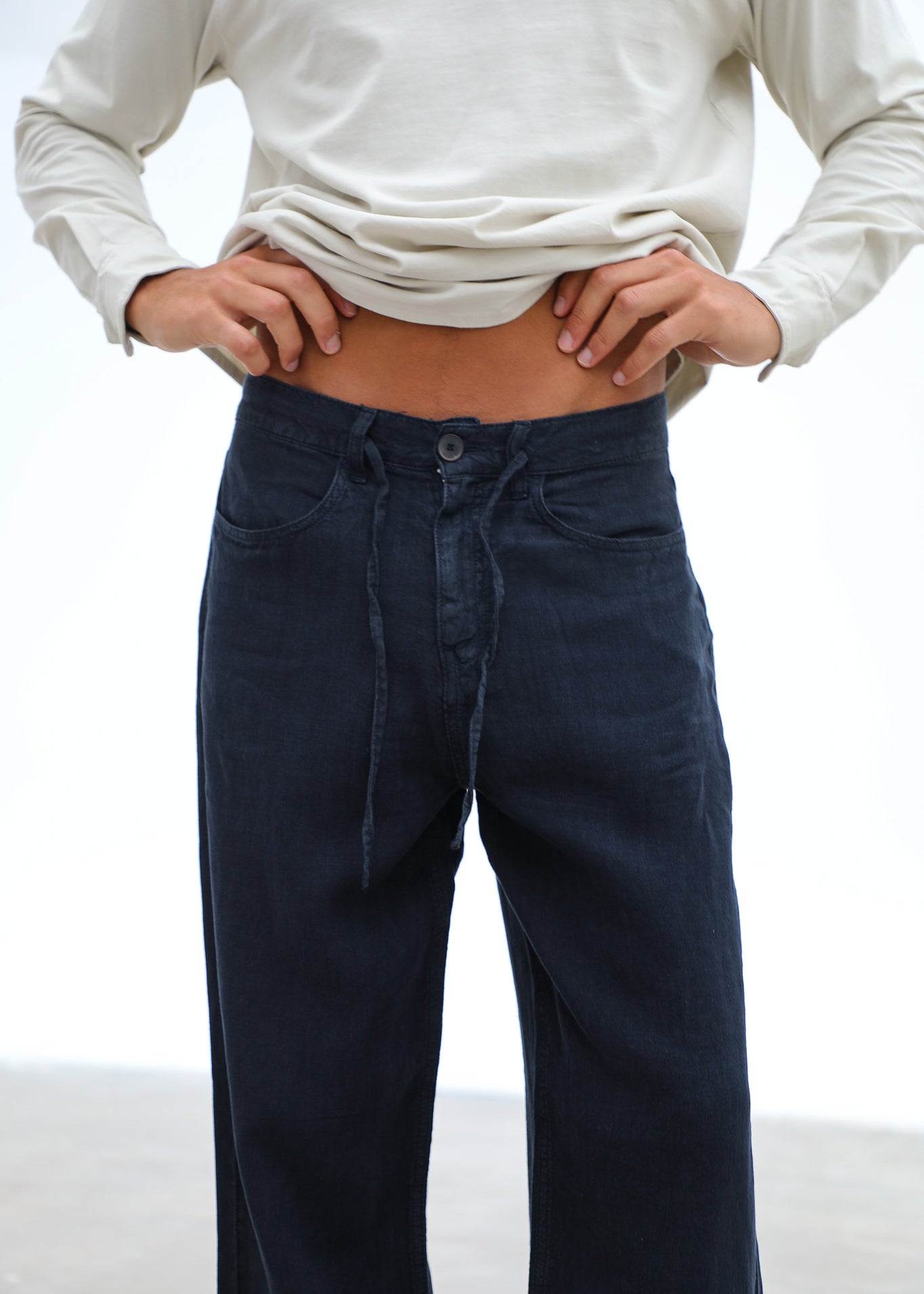 Linen Cool Comfy Pants Navy