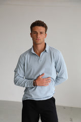 Soft Modern Side Pocket Polo Light Blue