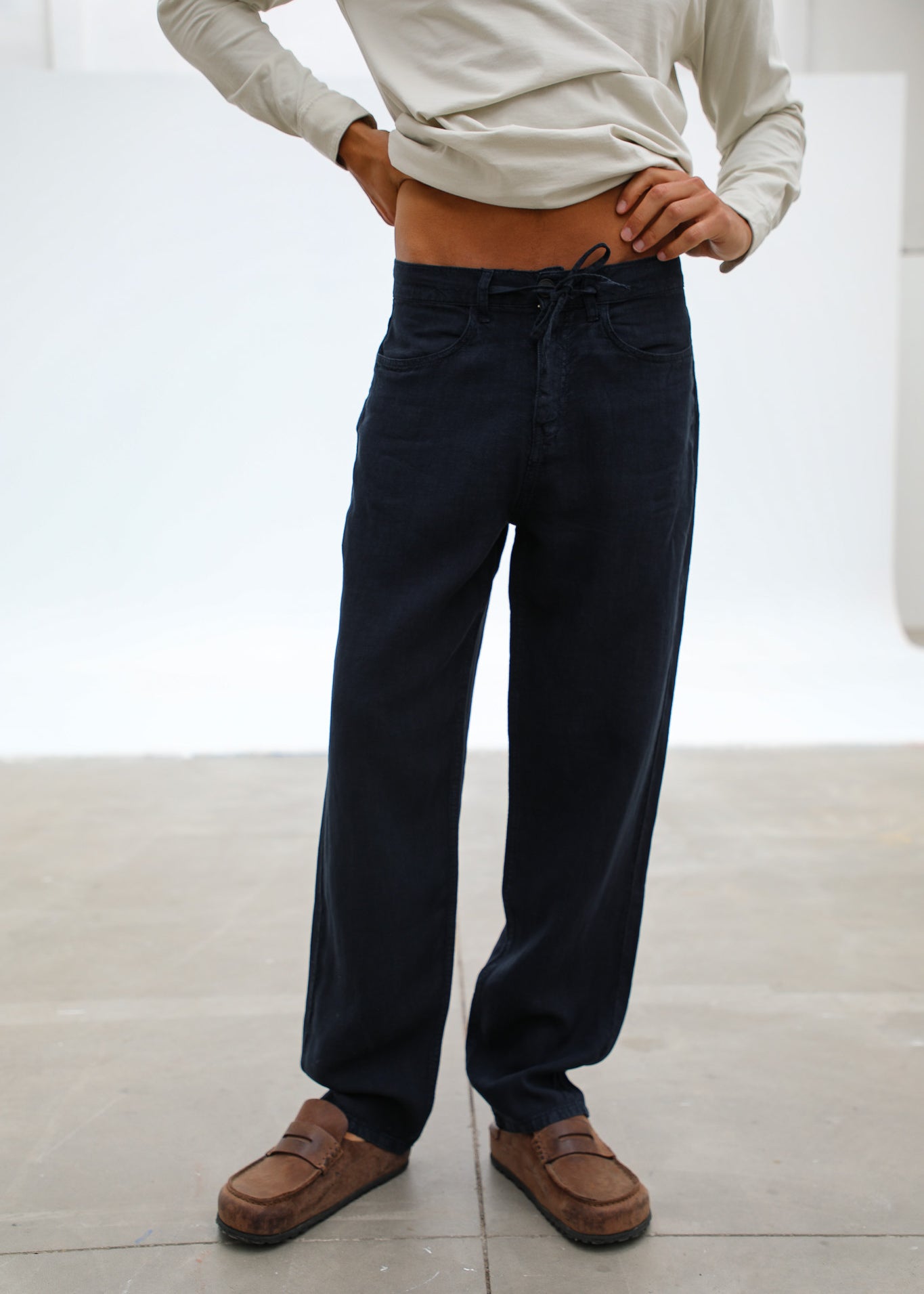 Linen Cool Comfy Pants Navy