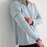 Soft Modern Side Pocket Polo Light Blue