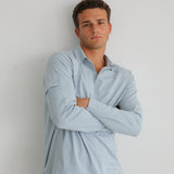 Soft Modern Side Pocket Polo Light Blue