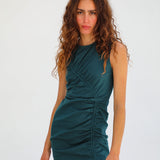 Gathered Long Dress Green