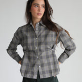 Square Shirt Detail Grey & Yellow
