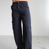 Wide Pocket Comfy Pants Dark Navy