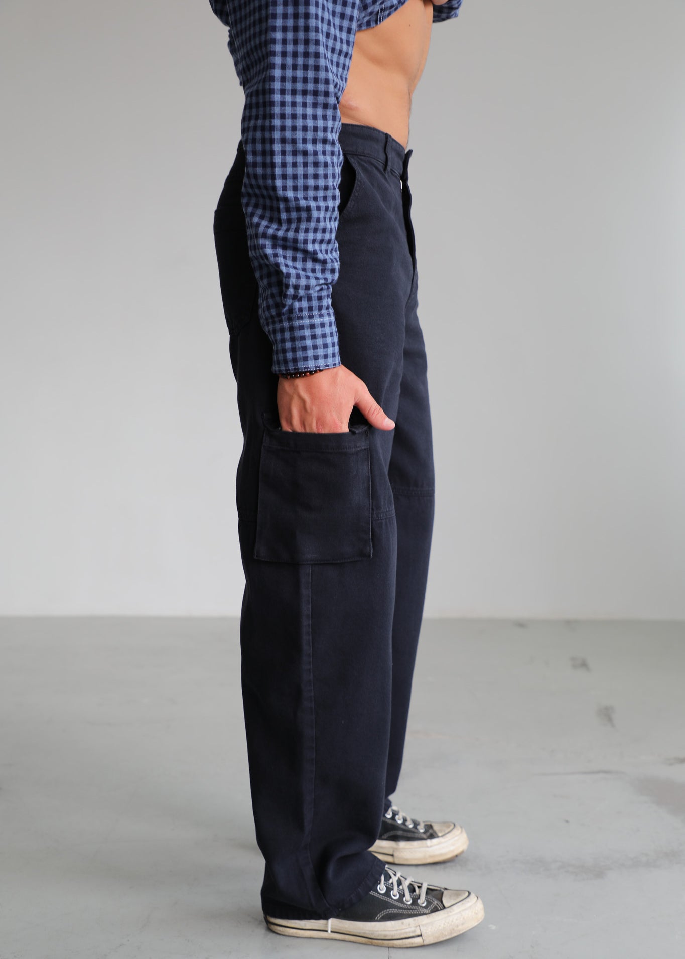 Wide Pocket Comfy Pants Dark Navy