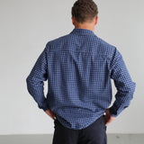 Square Modern Seams Shirt Dark Blue
