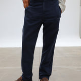 Linen Button Comfy Pants Blue