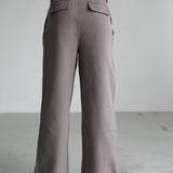 Wide Retro Comfy Pants Grey