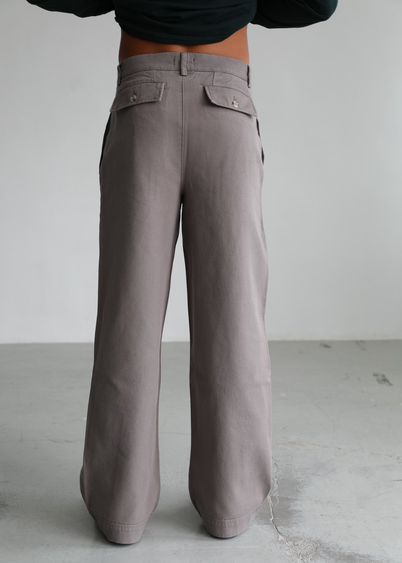 Wide Retro Comfy Pants Grey