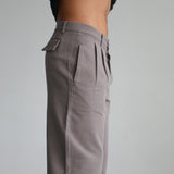 Wide Retro Comfy Pants Grey