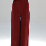 Flow Cupro Silk Pants Burgundy