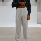 Retro Pleated Pants Natural