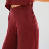 Flow Cupro Silk Pants Burgundy