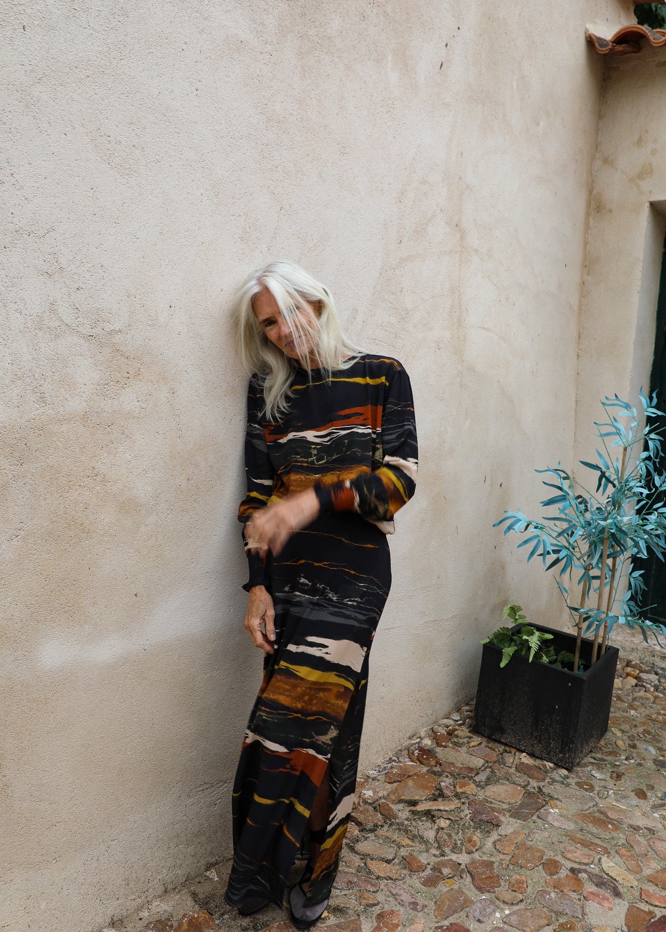 Gathered Blouse Marble