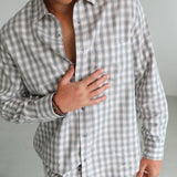 Square Shirt Grey & White