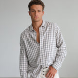 Square Shirt Grey & White