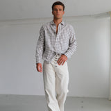 Square Shirt Grey & White