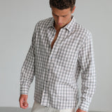 Square Shirt Grey & White