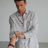 Square Shirt Grey & White