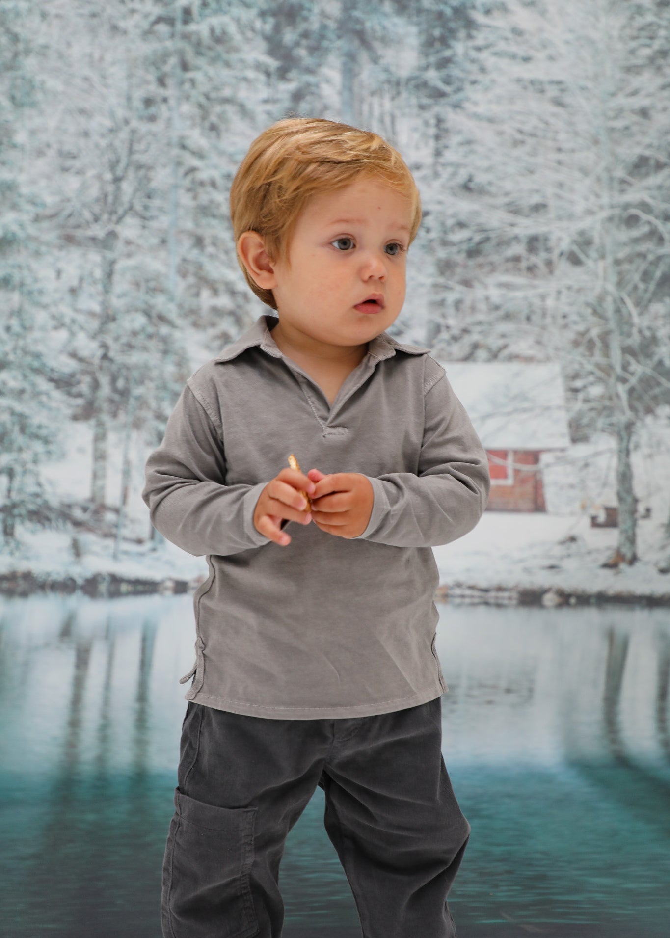 Ramsitos Long Modern Polo Light Grey