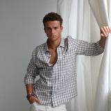Square Shirt Grey & White
