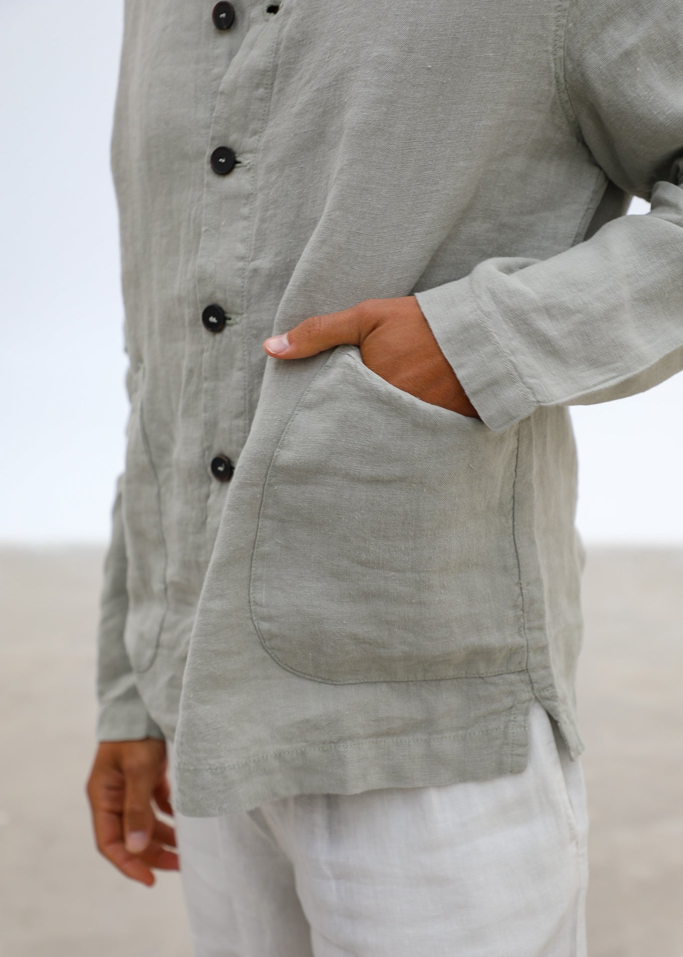 Linen Jacket Light Grey
