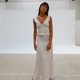 Maxi Linen Skirt Beige