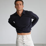 Soft Modern Side Pocket Polo Dark Navy
