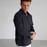 Soft Modern Side Pocket Polo Dark Navy