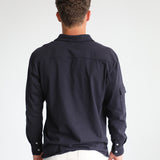 Soft Modern Side Pocket Polo Dark Navy