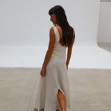 Maxi Linen Skirt Beige