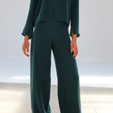 Flow Cupro Silk Top Green