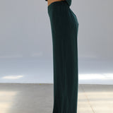 Flow Cupro Silk Pants Green