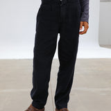 Retro Pleated Pants Navy