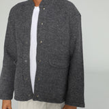 Wool Coat Buttons Grey