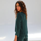 Flow Cupro Silk Top Green