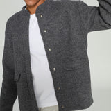 Wool Coat Buttons Grey