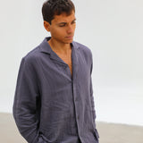 Vintage Blazer Shirt Dark Grey