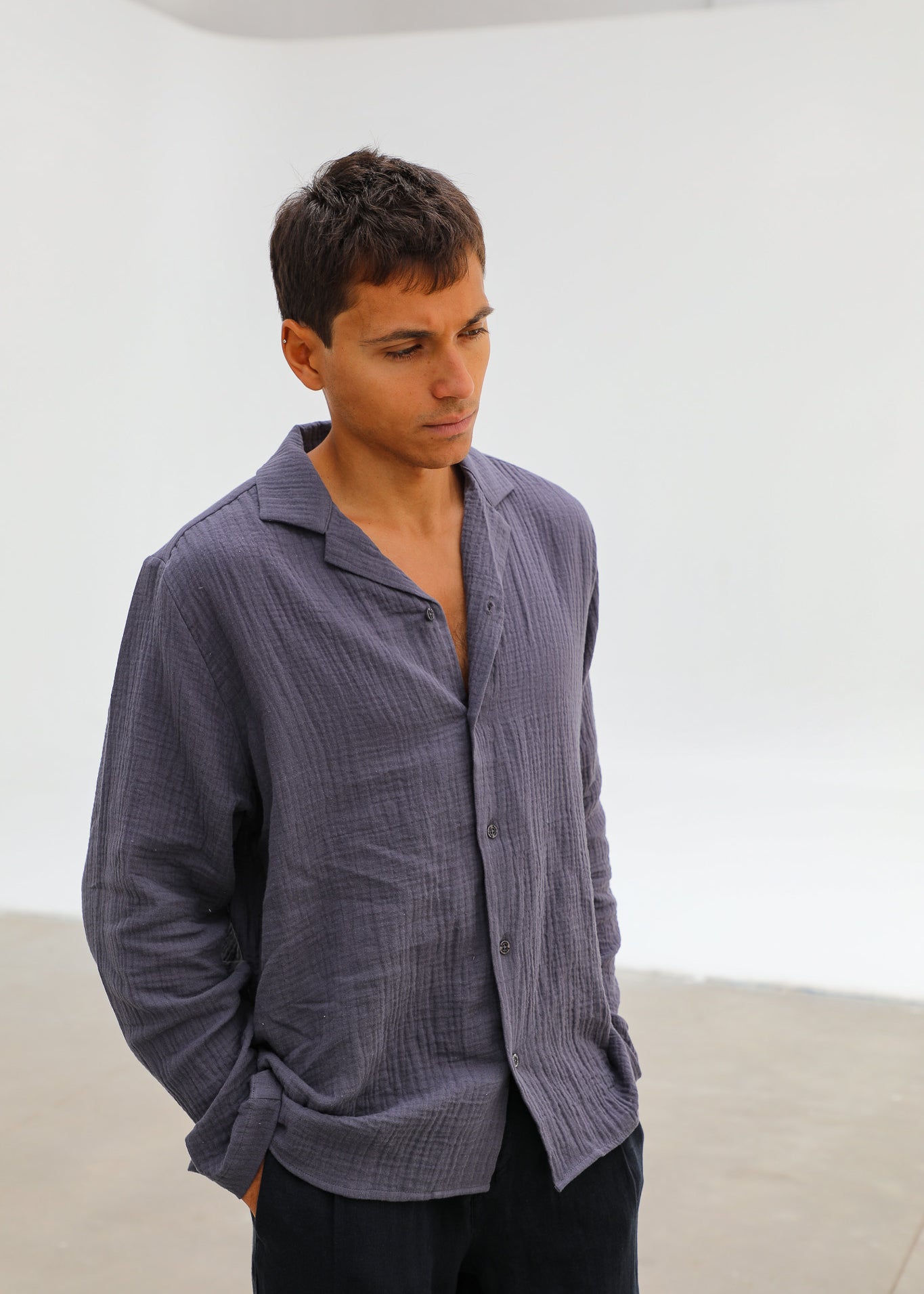 Vintage Blazer Shirt Dark Grey