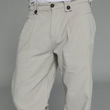 Corduroy Modern Comfy Pleated Pants Natural