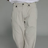 Corduroy Modern Comfy Pleated Pants Natural