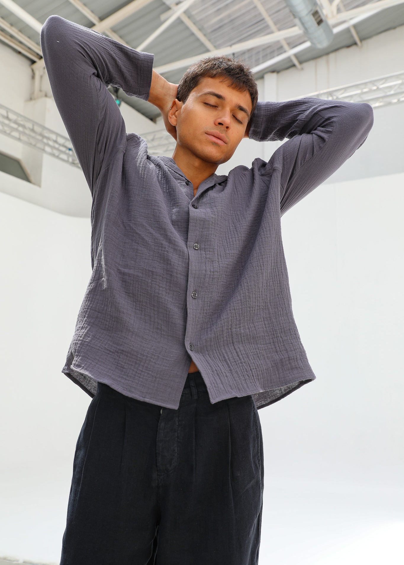 Vintage Blazer Shirt Dark Grey