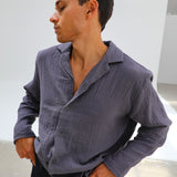 Vintage Blazer Shirt Dark Grey