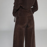 Lace Cupro Pants Brown