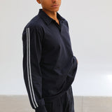 Modern Polo Stripe Detail Navy & White