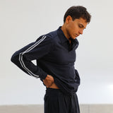 Modern Polo Stripe Detail Navy & White