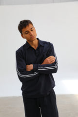Modern Polo Stripe Detail Navy & White